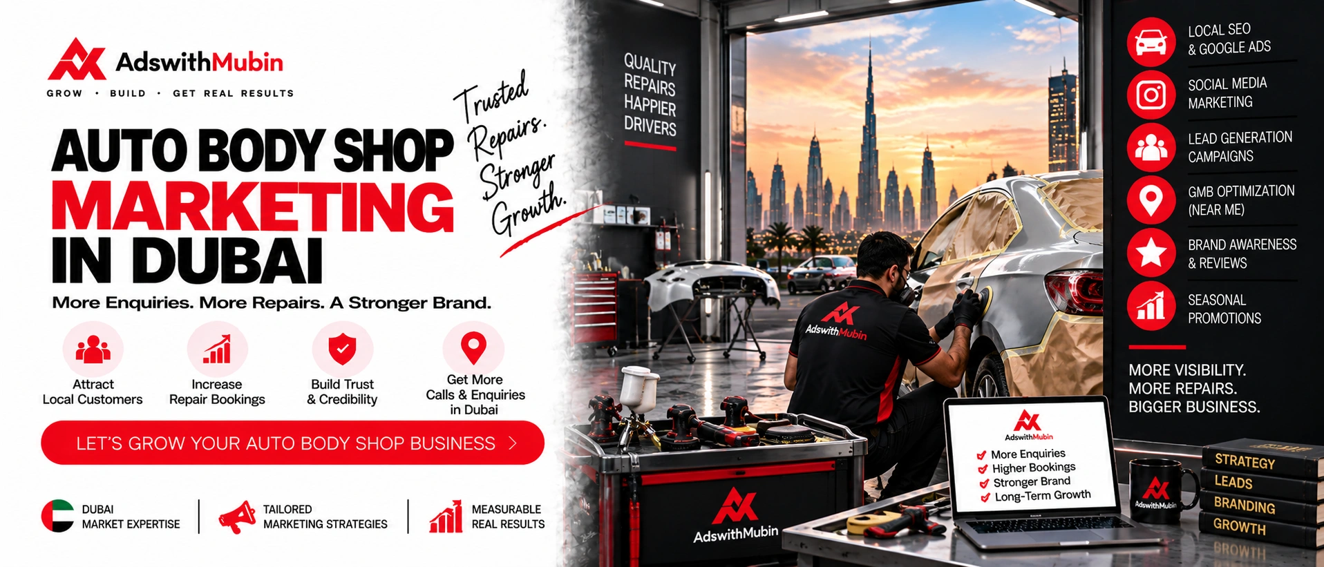 auto body shop marketing in dubai