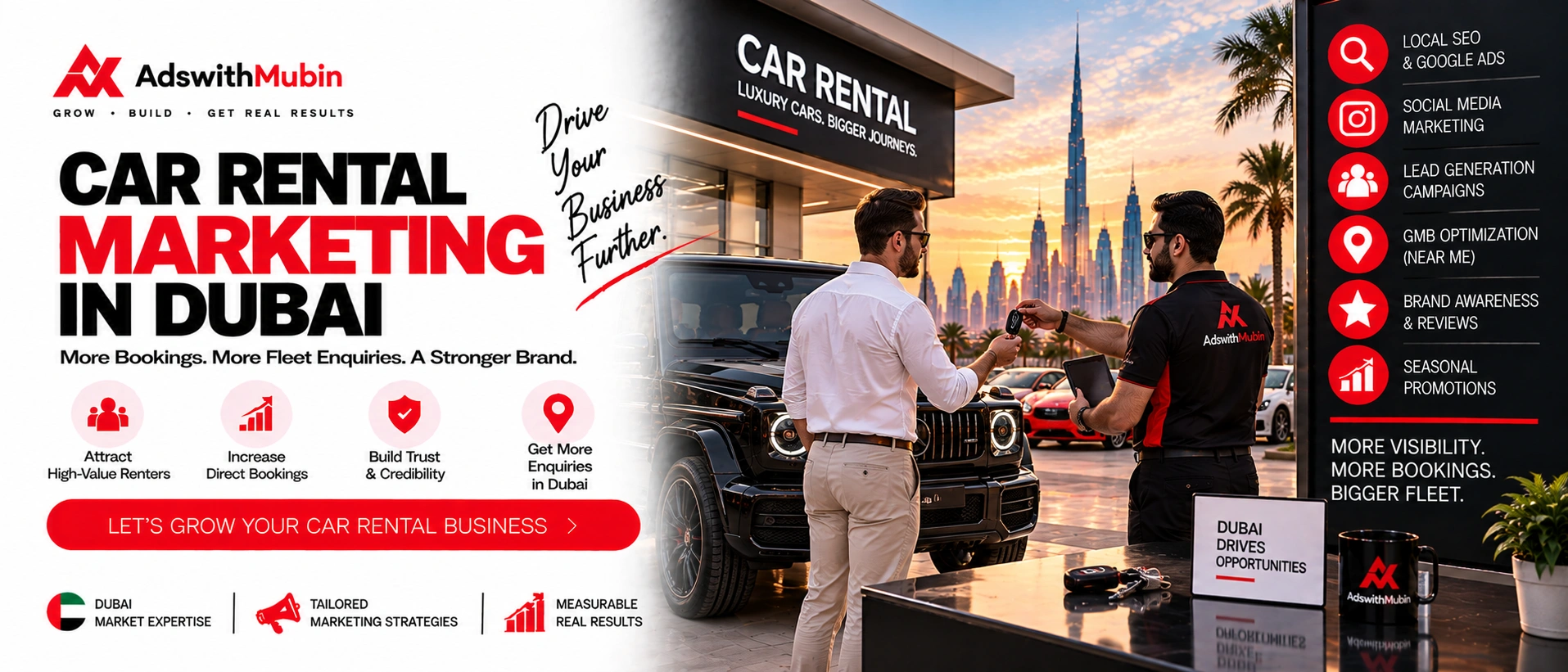 car rental marketing in dubai