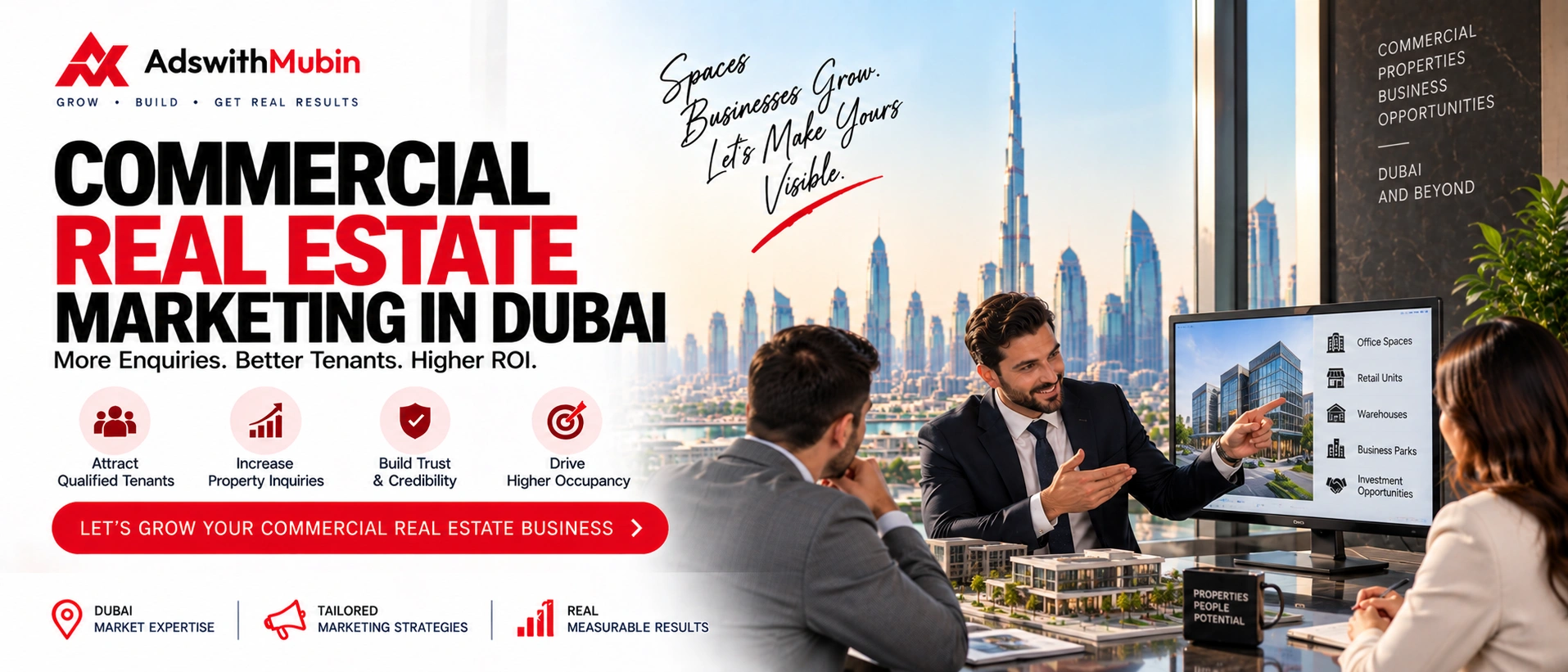 Commercial real Estate marketing in Dubai