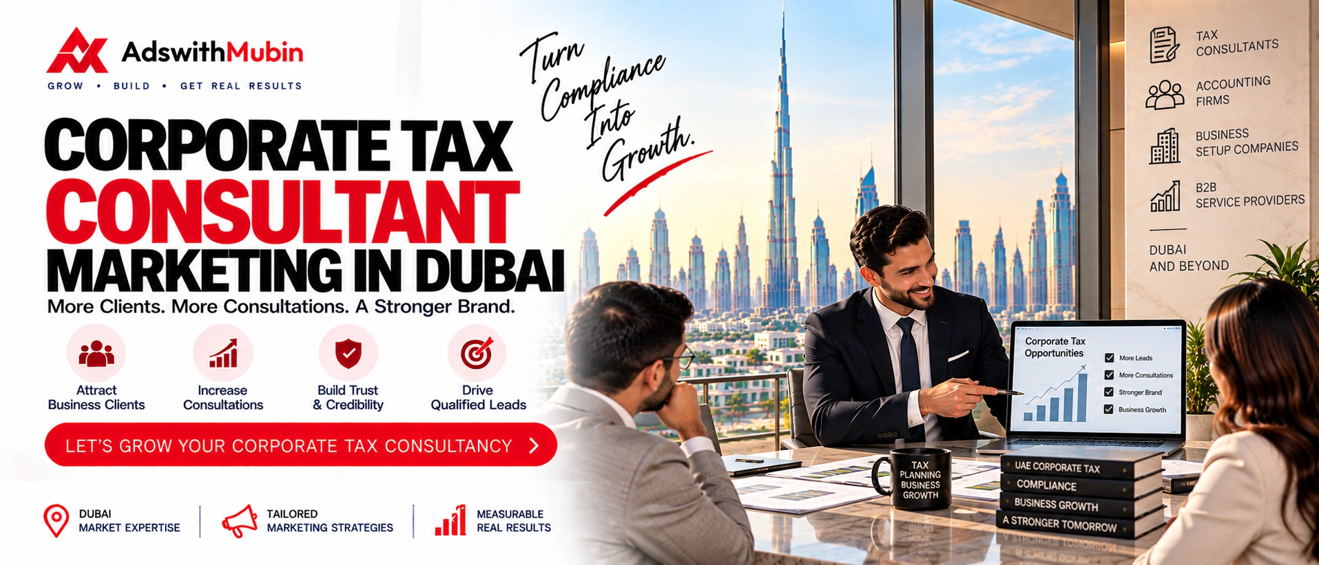 Corporate Tax Consultant marketing in Dubai