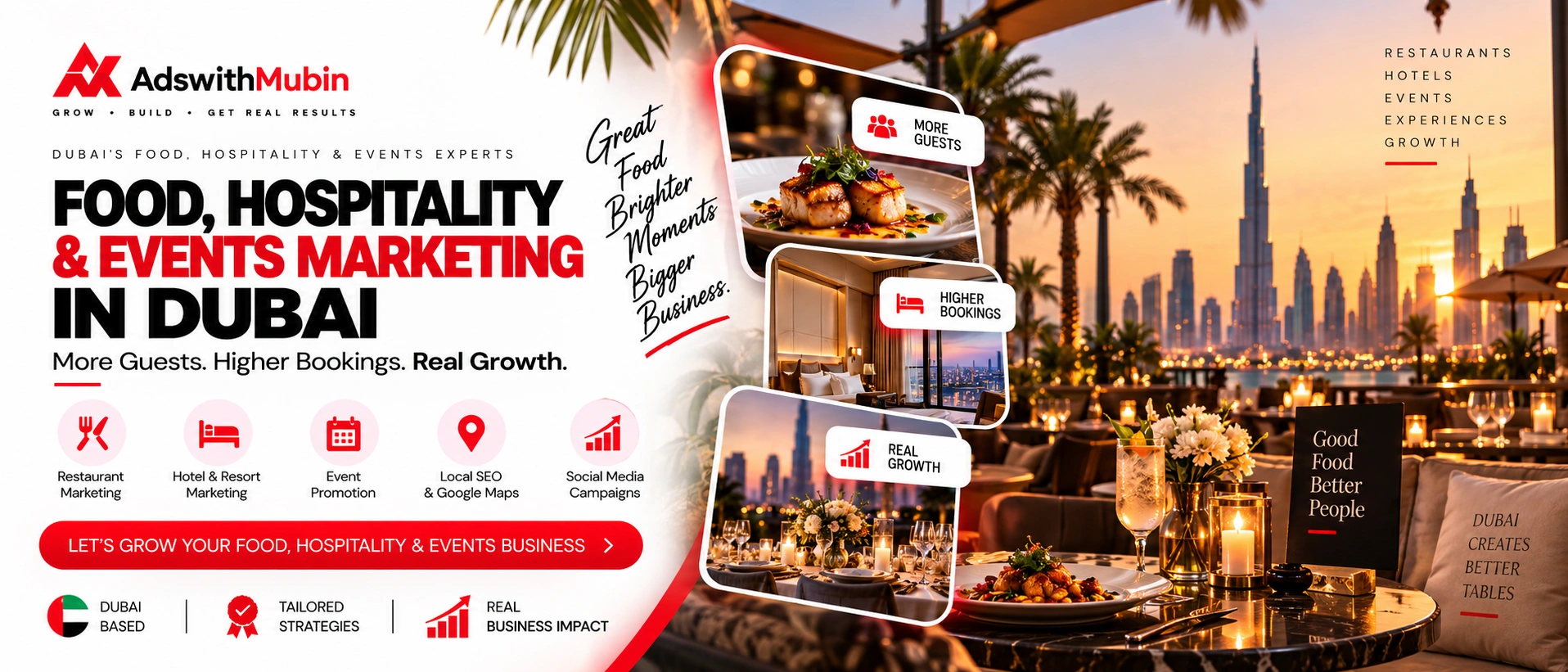 food hospitality and events marketing dubai