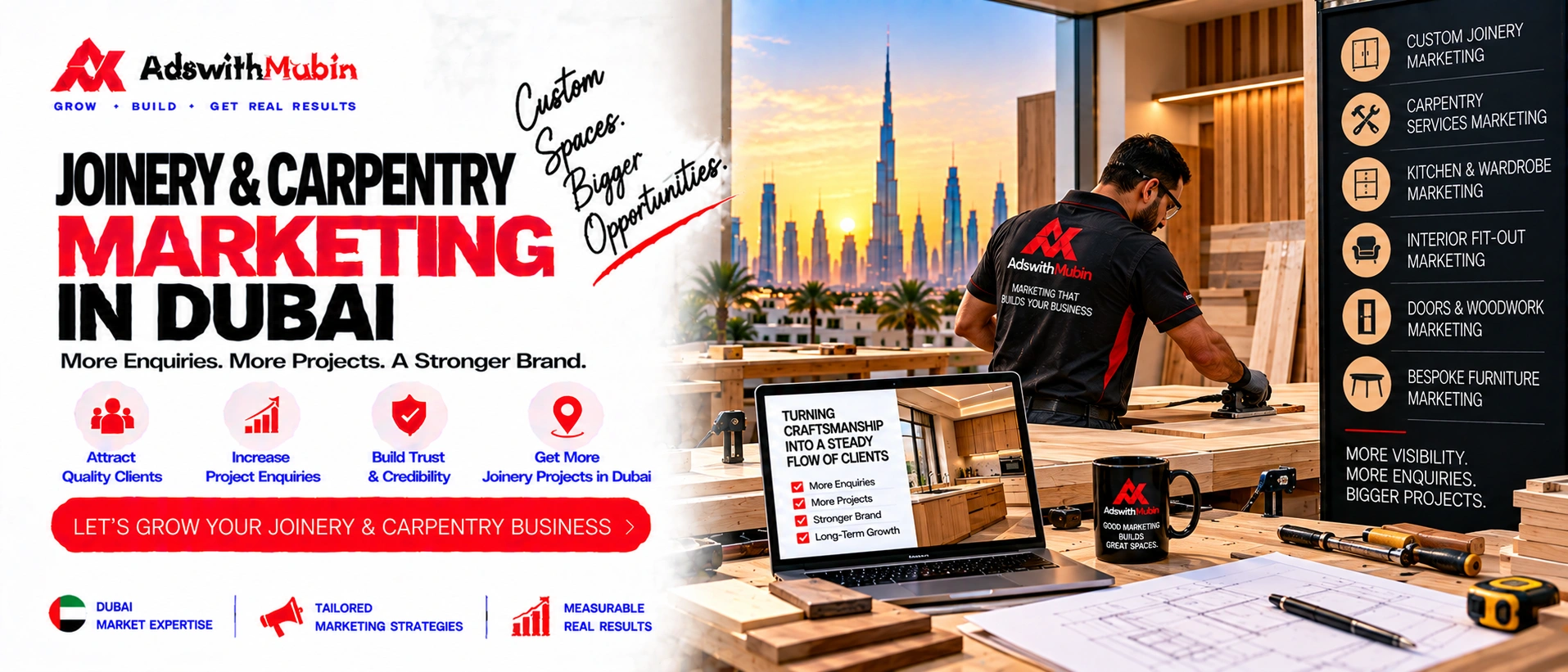 joinery and carpentry marketing in dubai