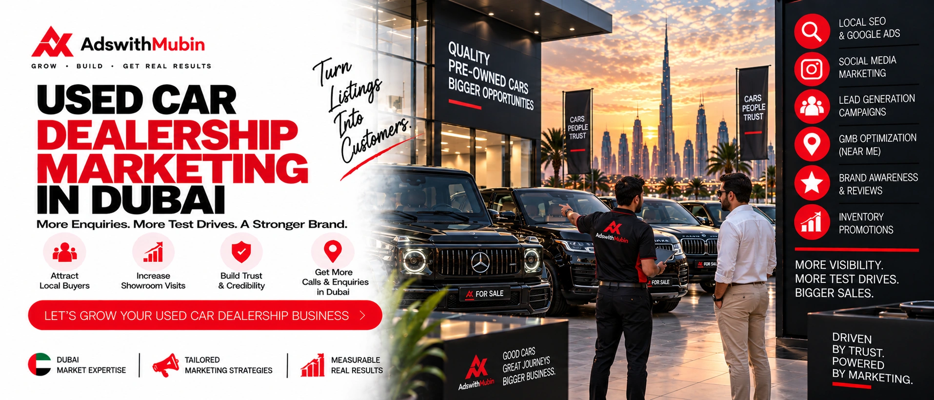 used car dealership marketing in dubai
