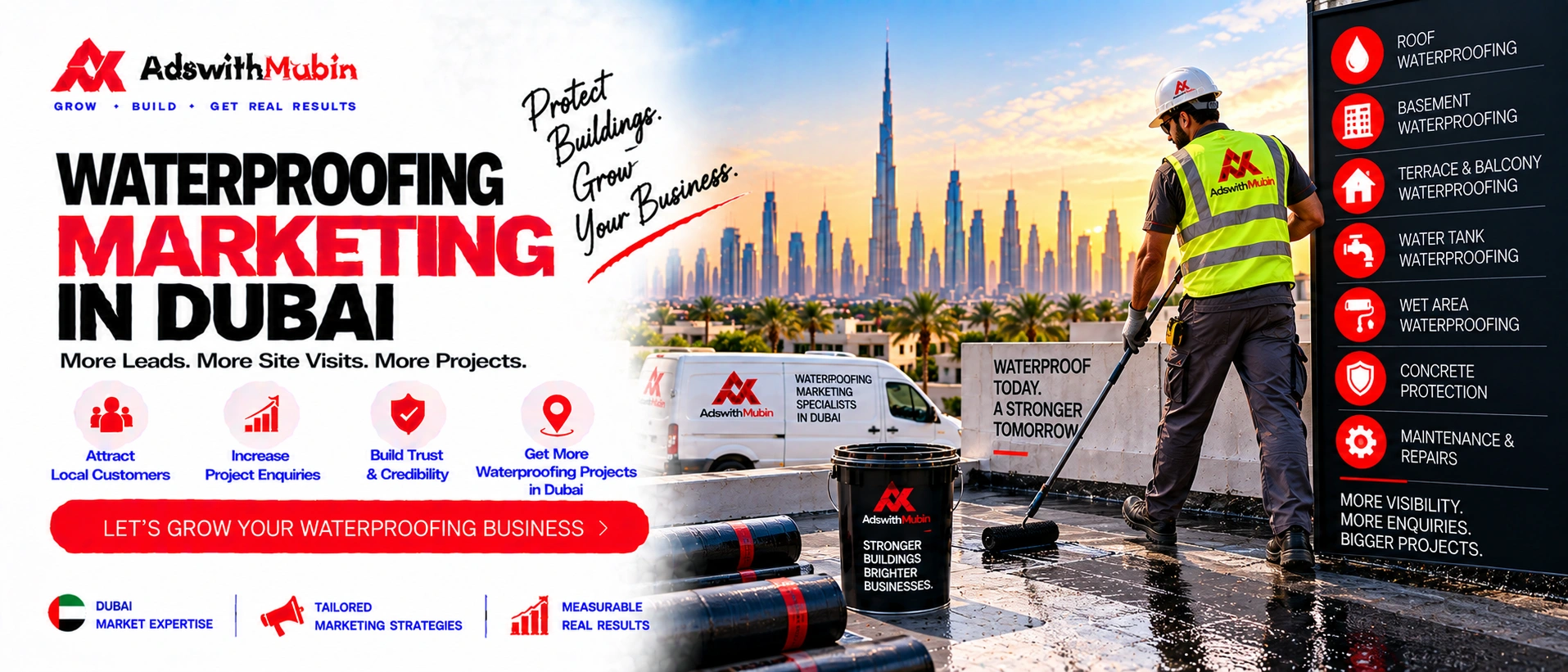 waterproofing marketing in dubai